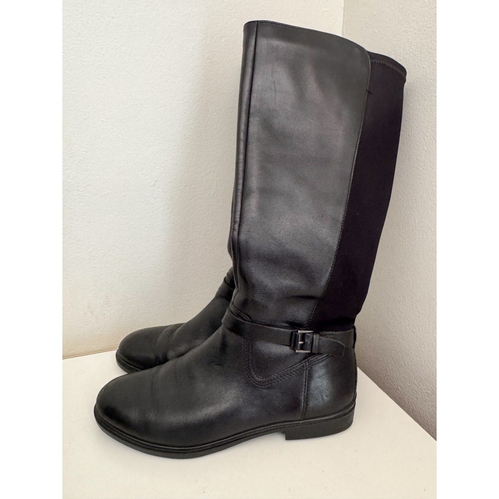 Ecco Women's Black Leather Metropole Tall Riding Boots Size 37 US 6-7